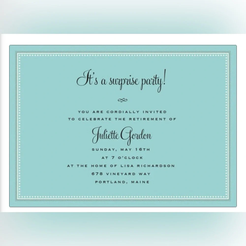 Anna Griffin Lot of 3 Packs-Shh! Glitter Accent Teal Party Invitations 30 total